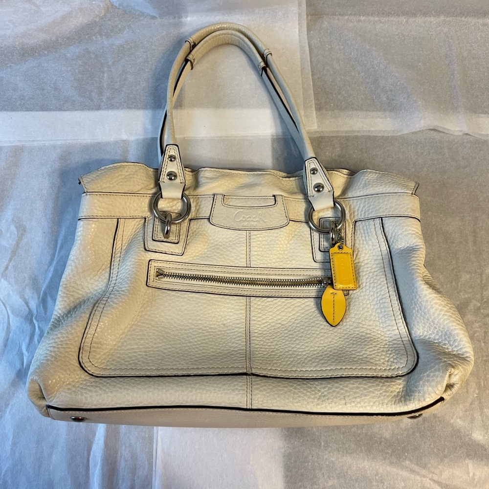 Coach Penelope 14682 Pebbled‎ Leather satchel shoulder bag